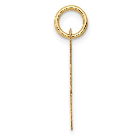 14k Yellow Gold, Madison Collection, Medium Script Initial F Pendant - Picture 2 of 5